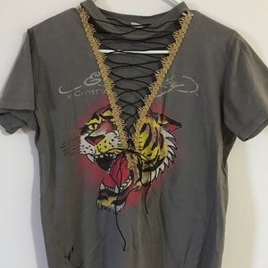 Distressed Ed Hardy shirt